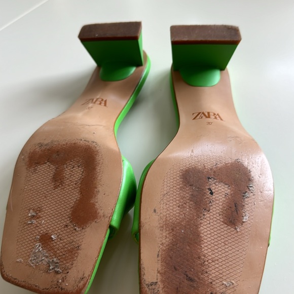 Zara green leather sandals, size 37 (6,5) - Picture 6 of 8